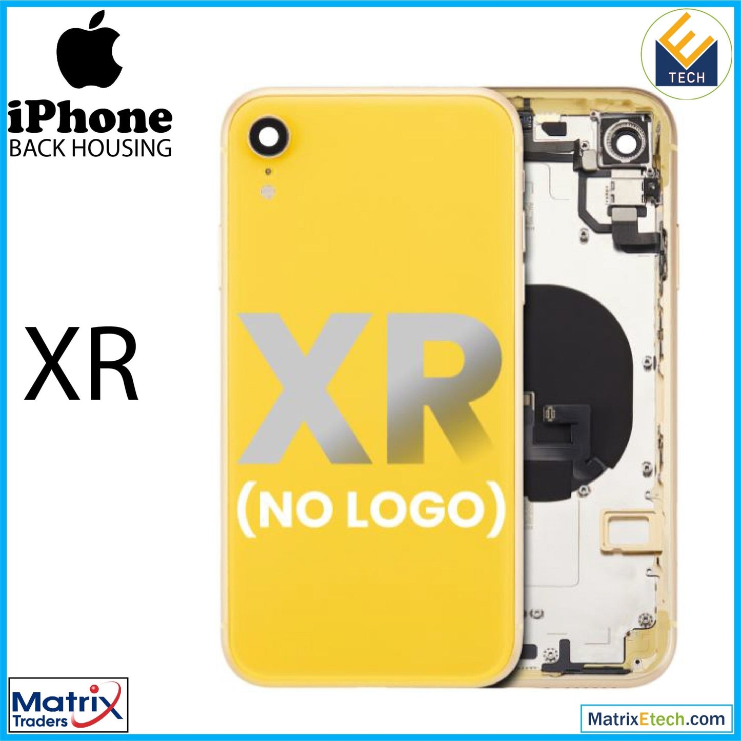 iPhone XR Back Housing W Small (Aftermarket Plus) - Matrix Traders