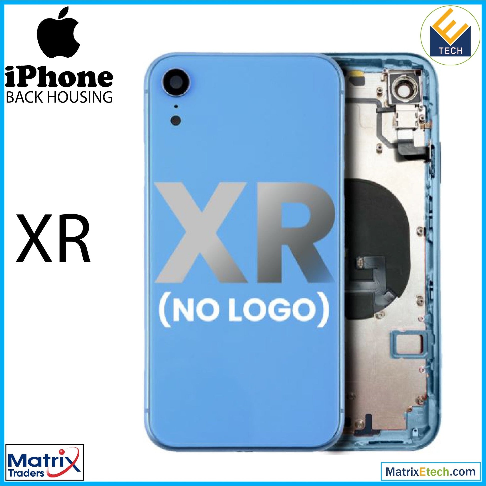 iPhone XR Back Housing W Small (Aftermarket Plus) - Matrix Traders