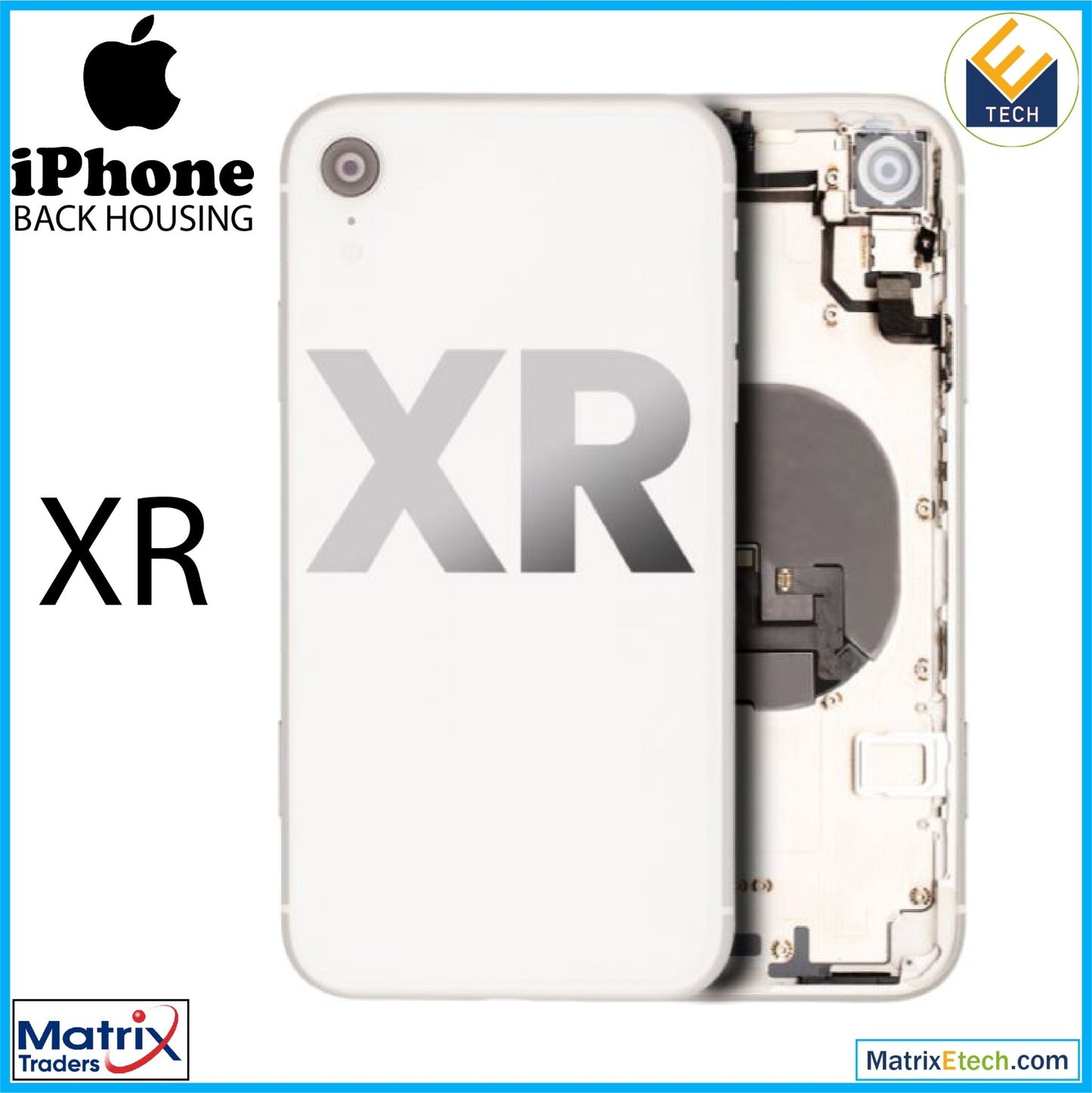 iPhone XR Back Housing W Small (Pull Grade A) - Matrix Traders