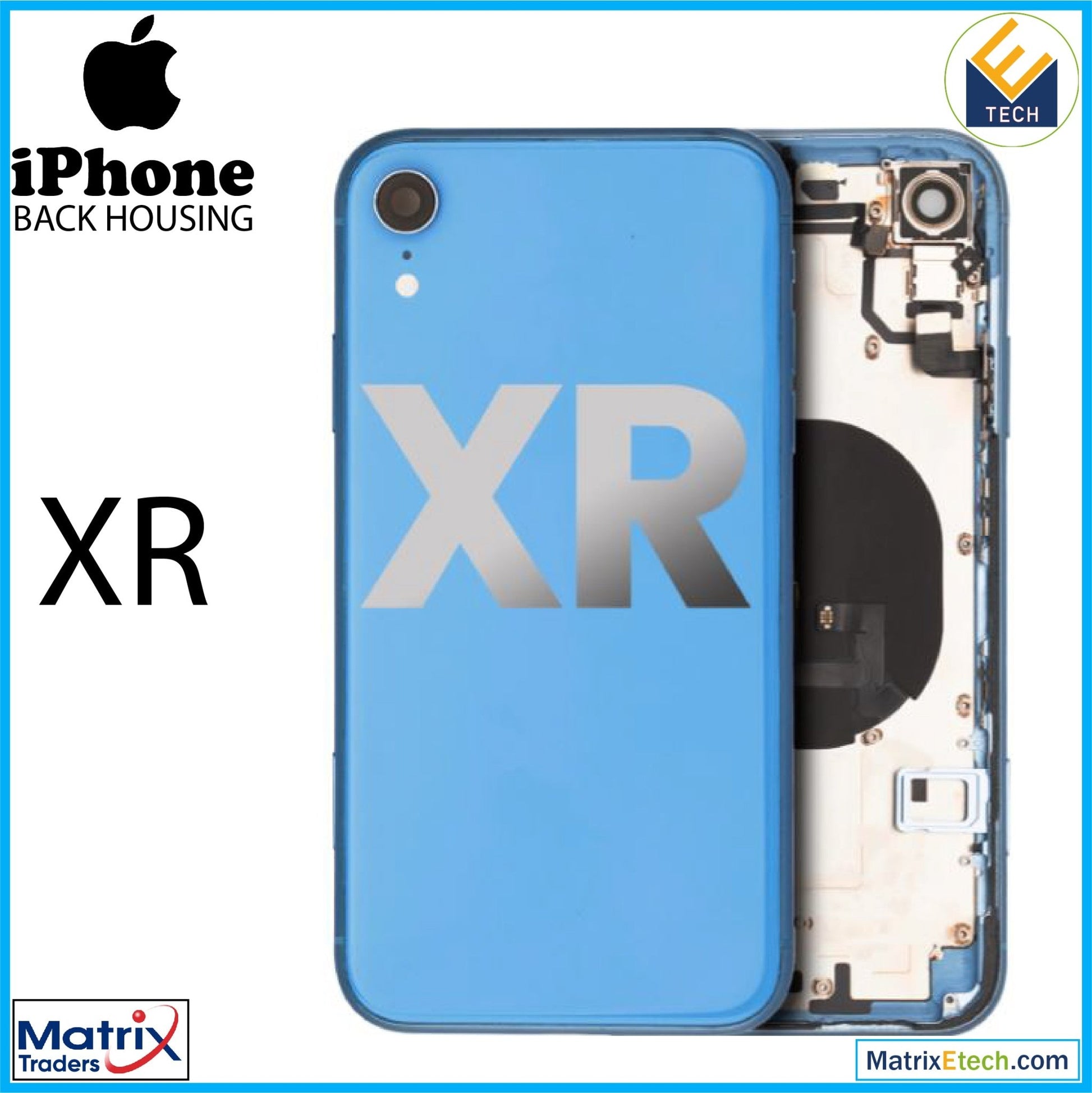 iPhone XR Back Housing W Small (Pull Grade A) - Matrix Traders