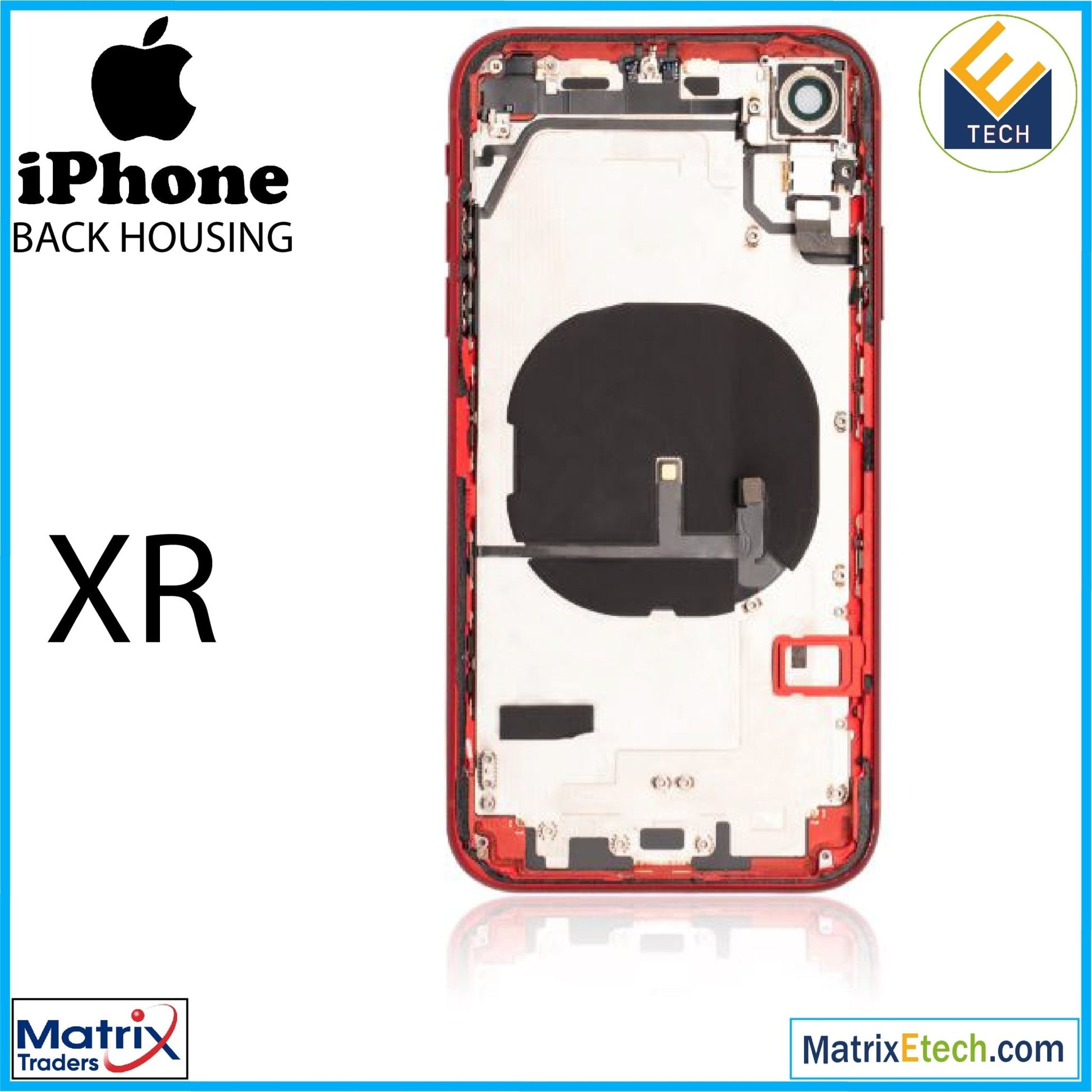 iPhone XR Back Housing W Small (Pull Grade B) - Matrix Traders