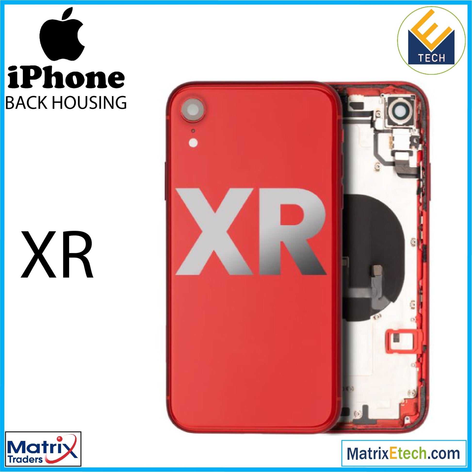 iPhone XR Back Housing W Small (Pull Grade B) - Matrix Traders