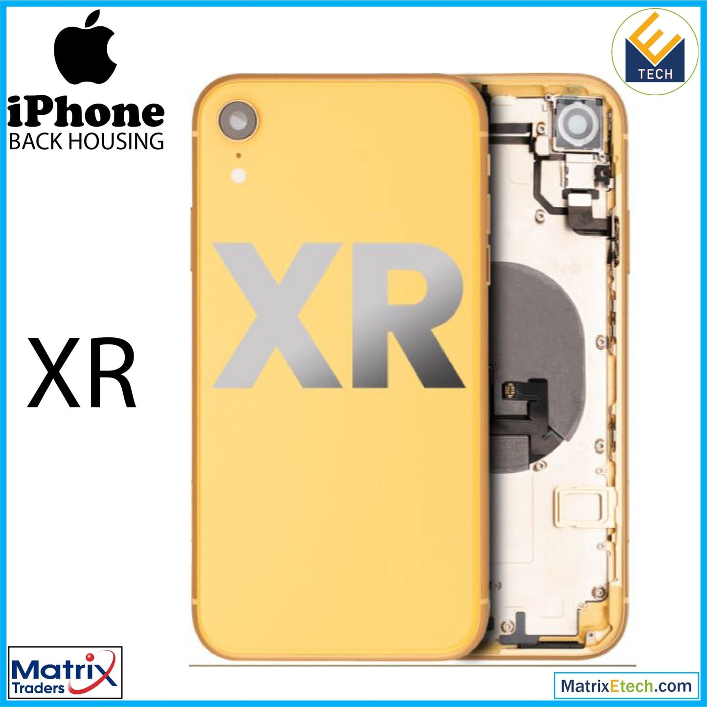 iPhone XR Back Housing W Small (Pull Grade C) - Matrix Traders