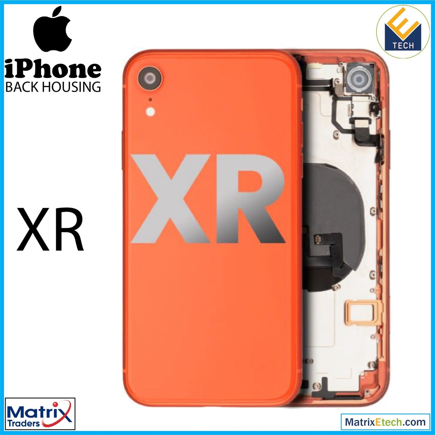 iPhone XR Back Housing W Small (Pull Grade C) - Matrix Traders