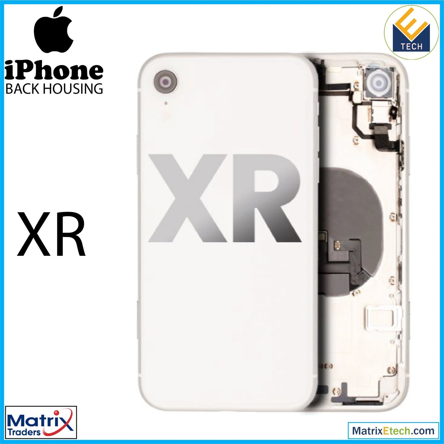 iPhone XR Back Housing W Small (Pull Grade C) - Matrix Traders