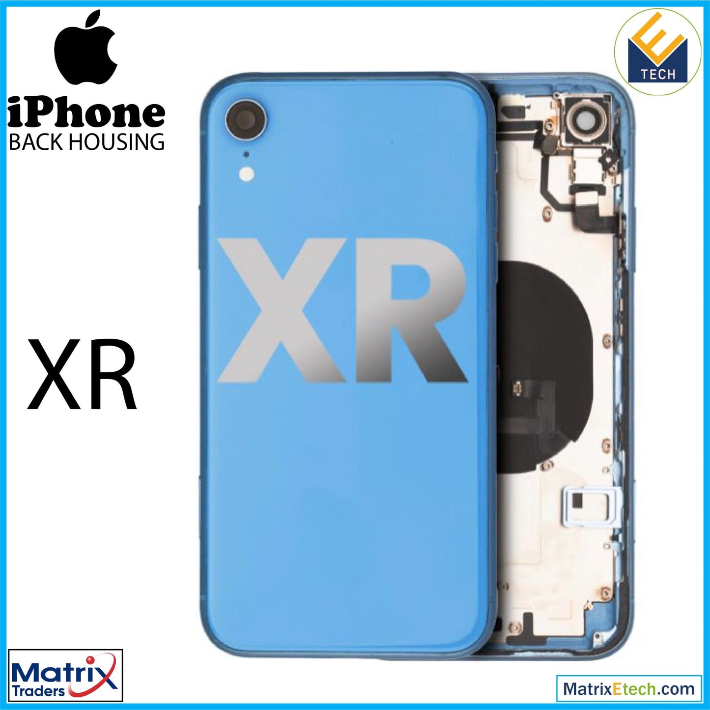 iPhone XR Back Housing W Small (Pull Grade C) - Matrix Traders