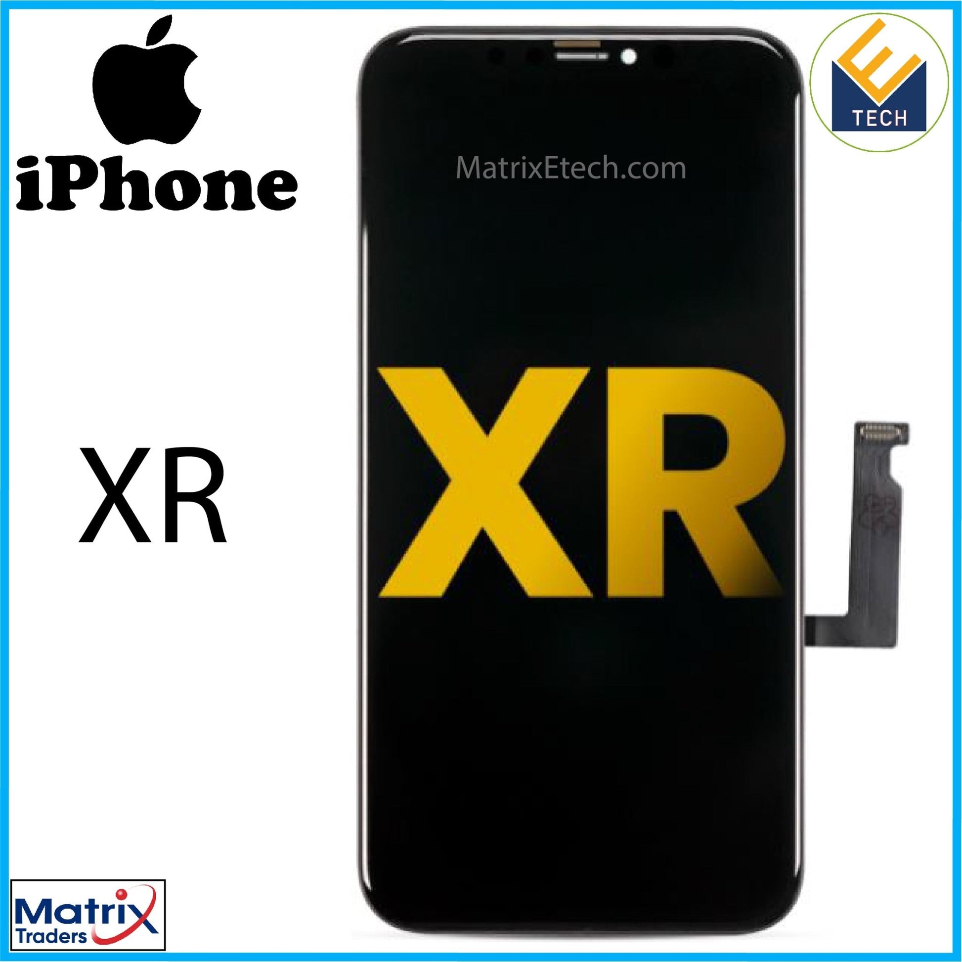 iPhone XR LCD Assembly With Steel Plate Pre - Installed - Matrix Traders