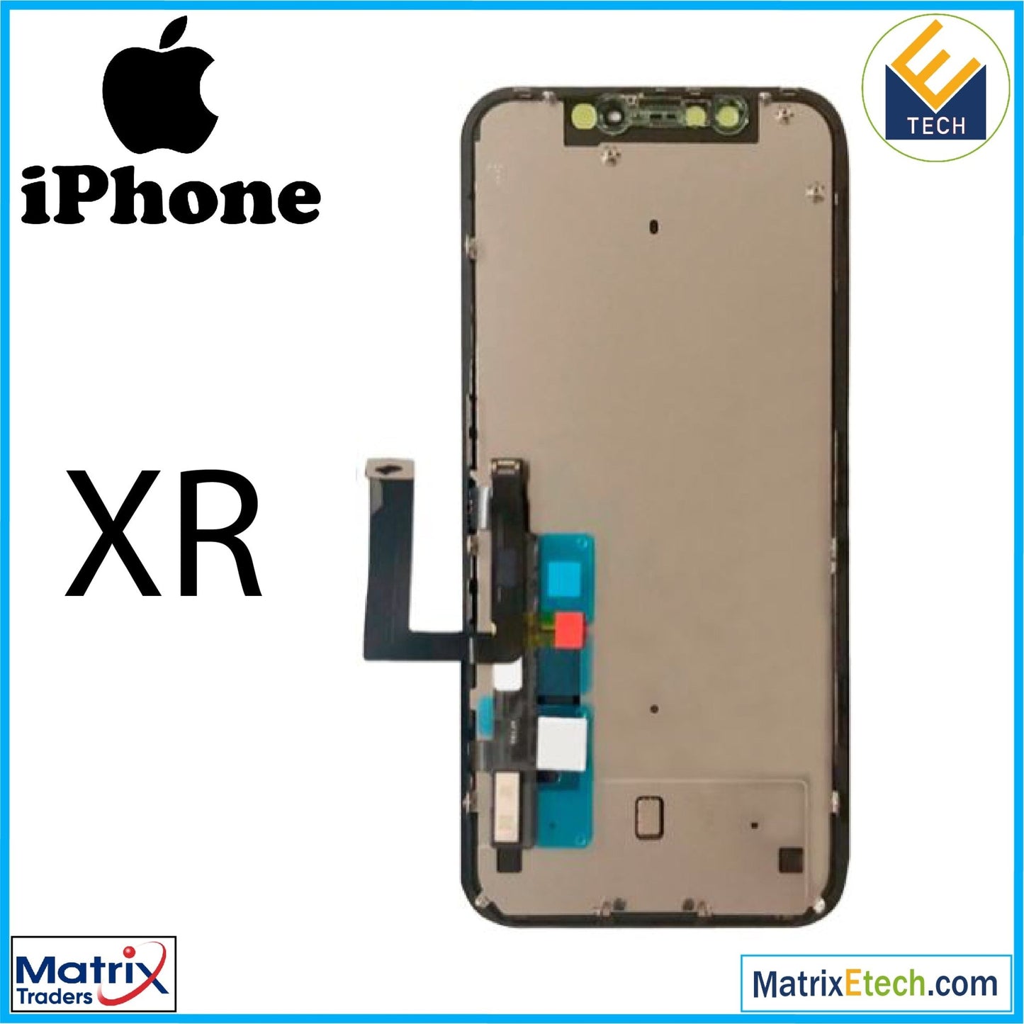 iPhone XR LCD Assembly With Steel Plate Pre - Installed - Matrix Traders