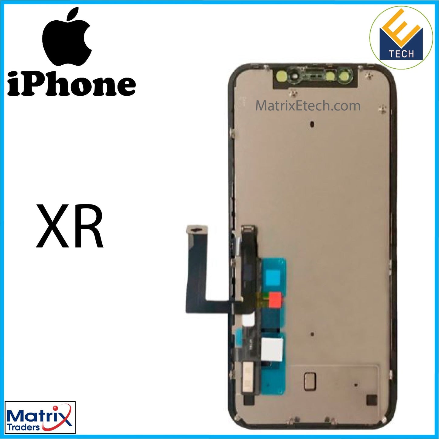 iPhone XR LCD Assembly With Steel Plate Pre - Installed - Matrix Traders