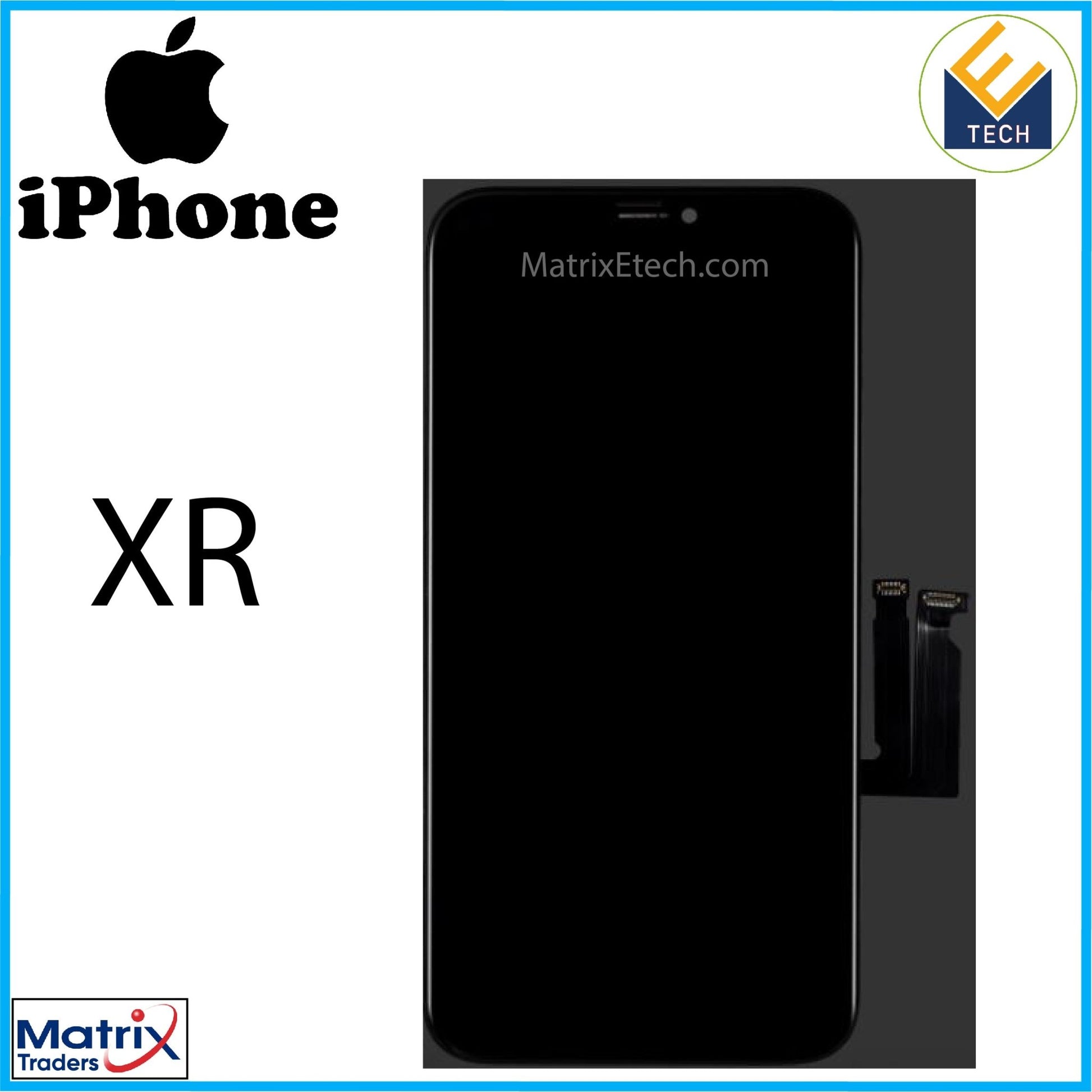 iPhone XR LCD Screen Replacement Assembly With Steel Plate Pre - Installed - Matrix Traders