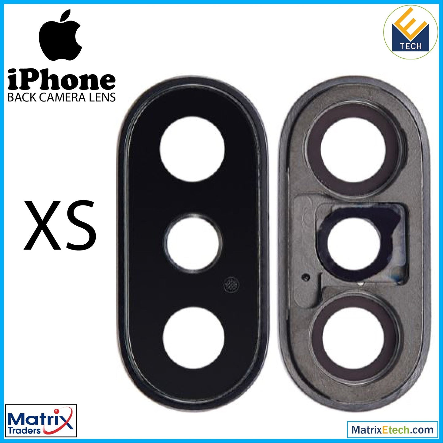 iPhone XS Back Camera Lens With Bracket & Bezel (10 Pack) - Matrix Traders