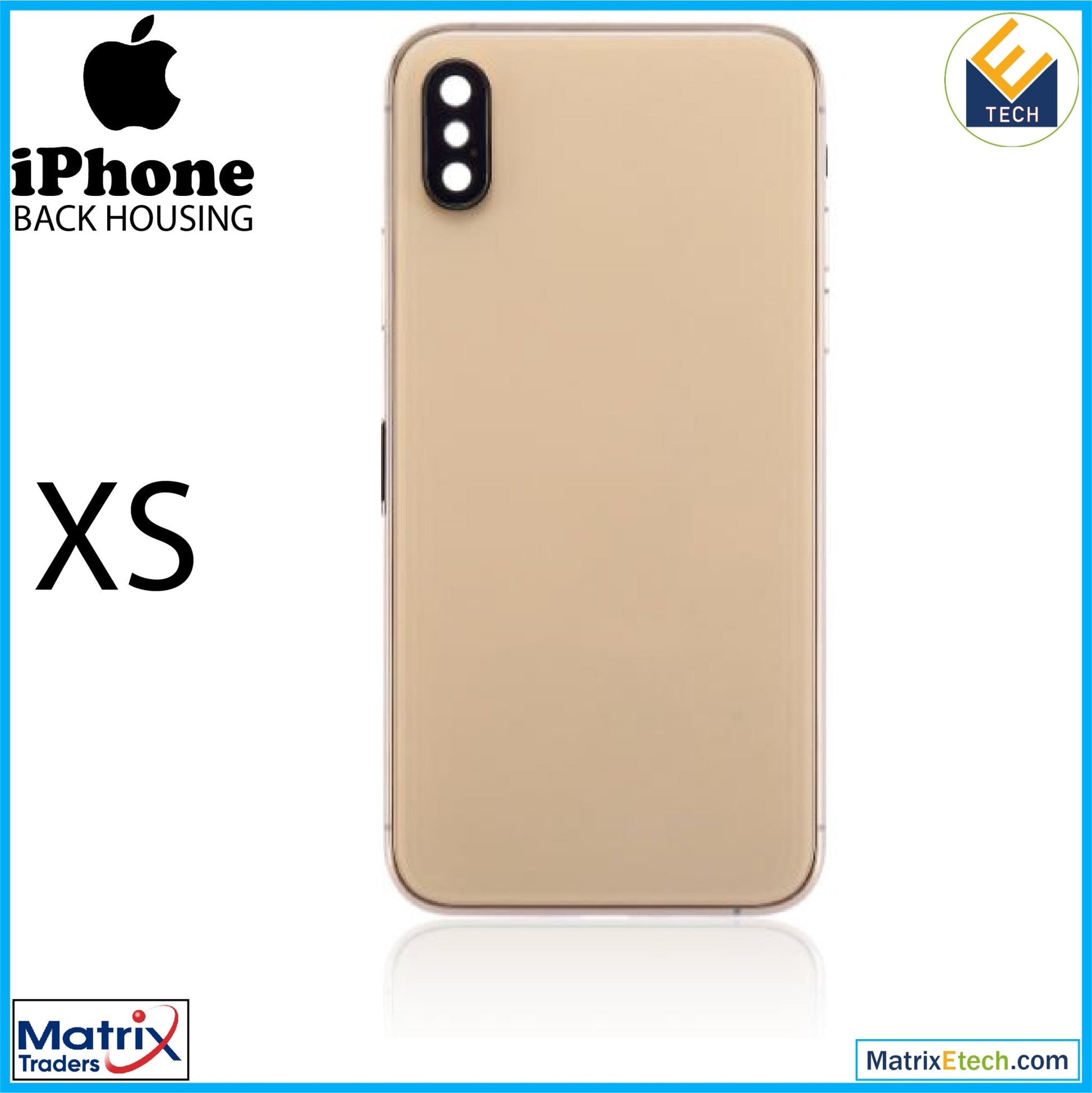 iPhone XS Back Housing W Small (Aftermarket Plus) - Matrix Traders