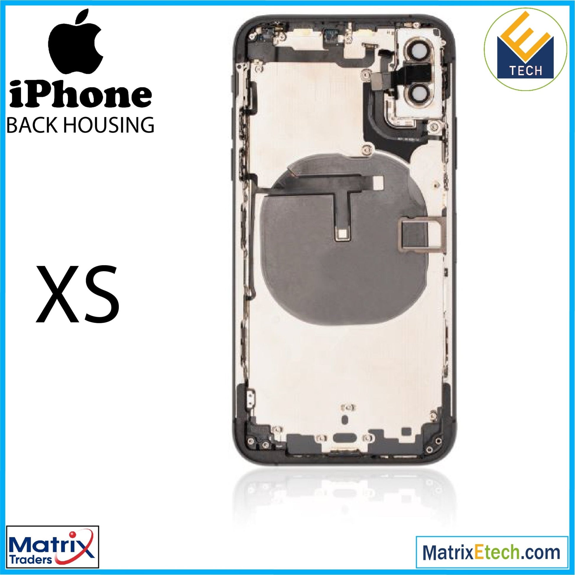 iPhone XS Back Housing W Small (Pull Grade A) - Matrix Traders