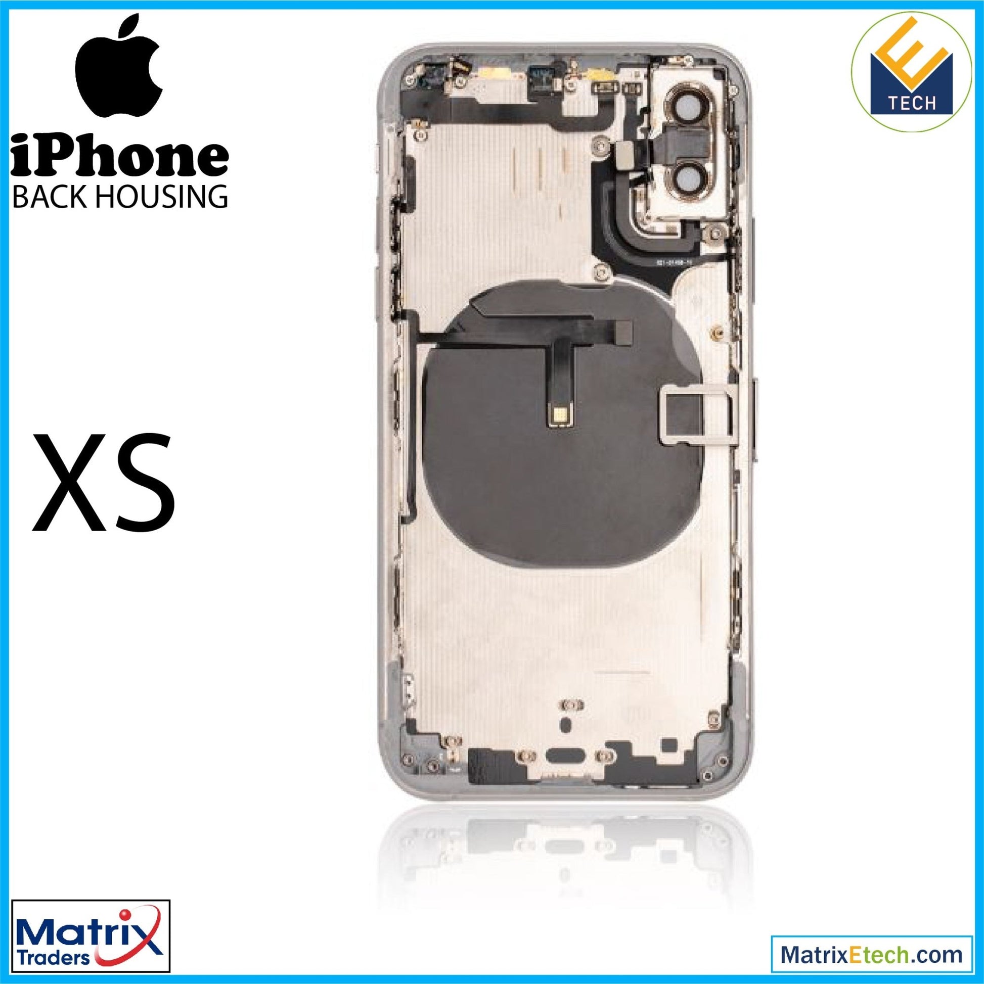 iPhone XS Back Housing W Small (Pull Grade A) - Matrix Traders