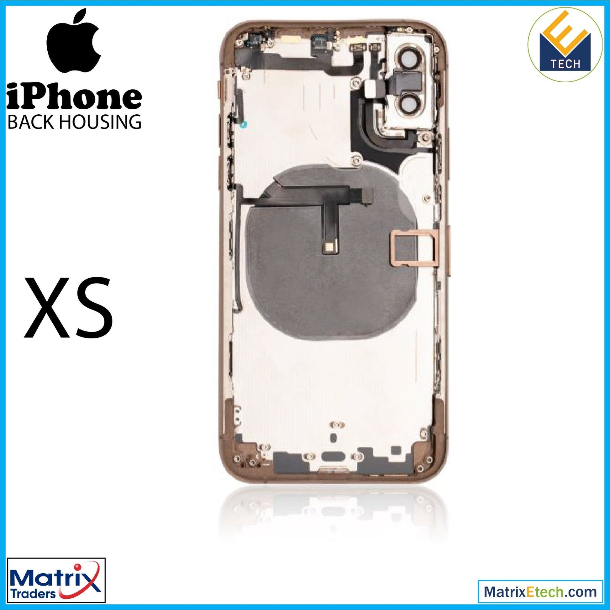 iPhone XS Back Housing W Small (Pull Grade A) - Matrix Traders