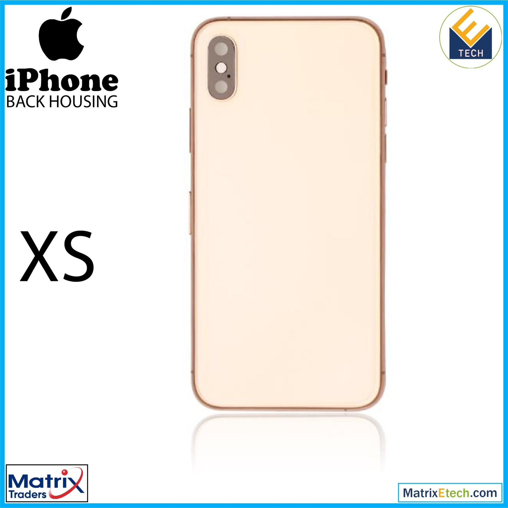 iPhone XS Back Housing W Small (Pull Grade A) - Matrix Traders