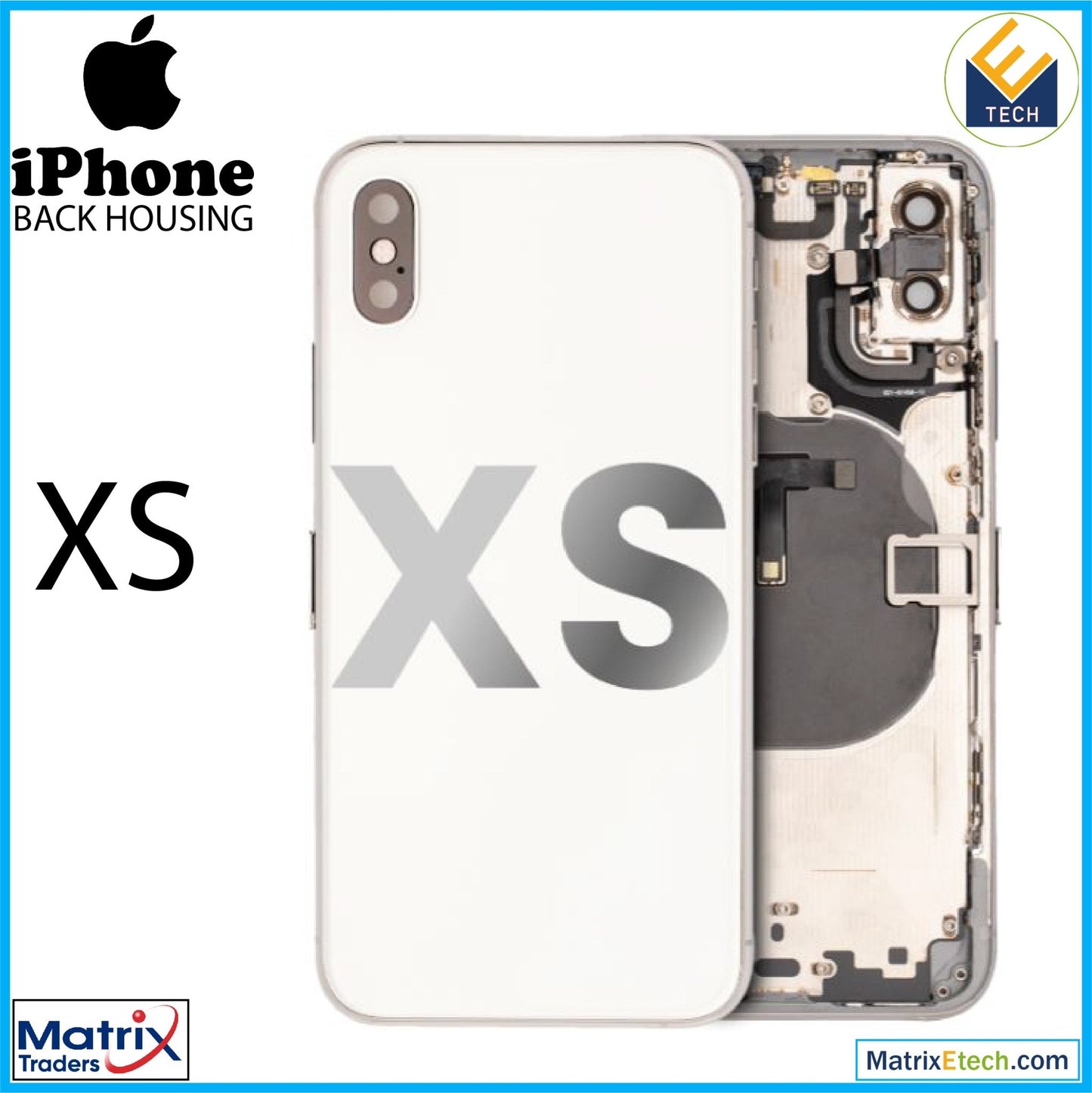 iPhone XS Back Housing W Small (Pull Grade A) - Matrix Traders