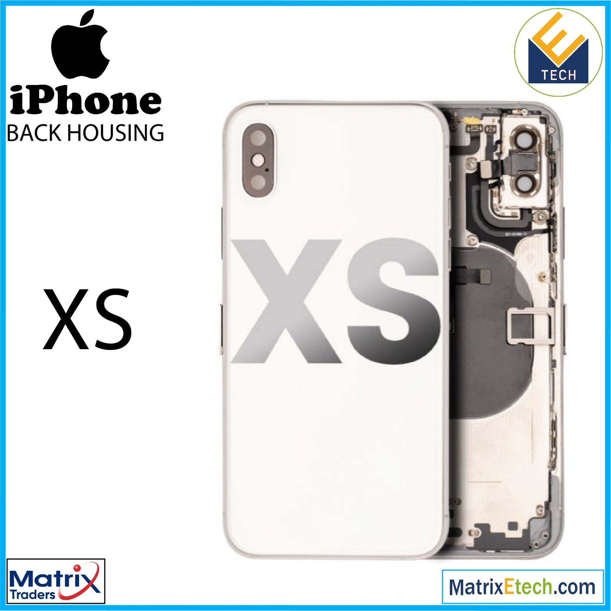 iPhone XS Back Housing W Small (Pull Grade B) - Matrix Traders