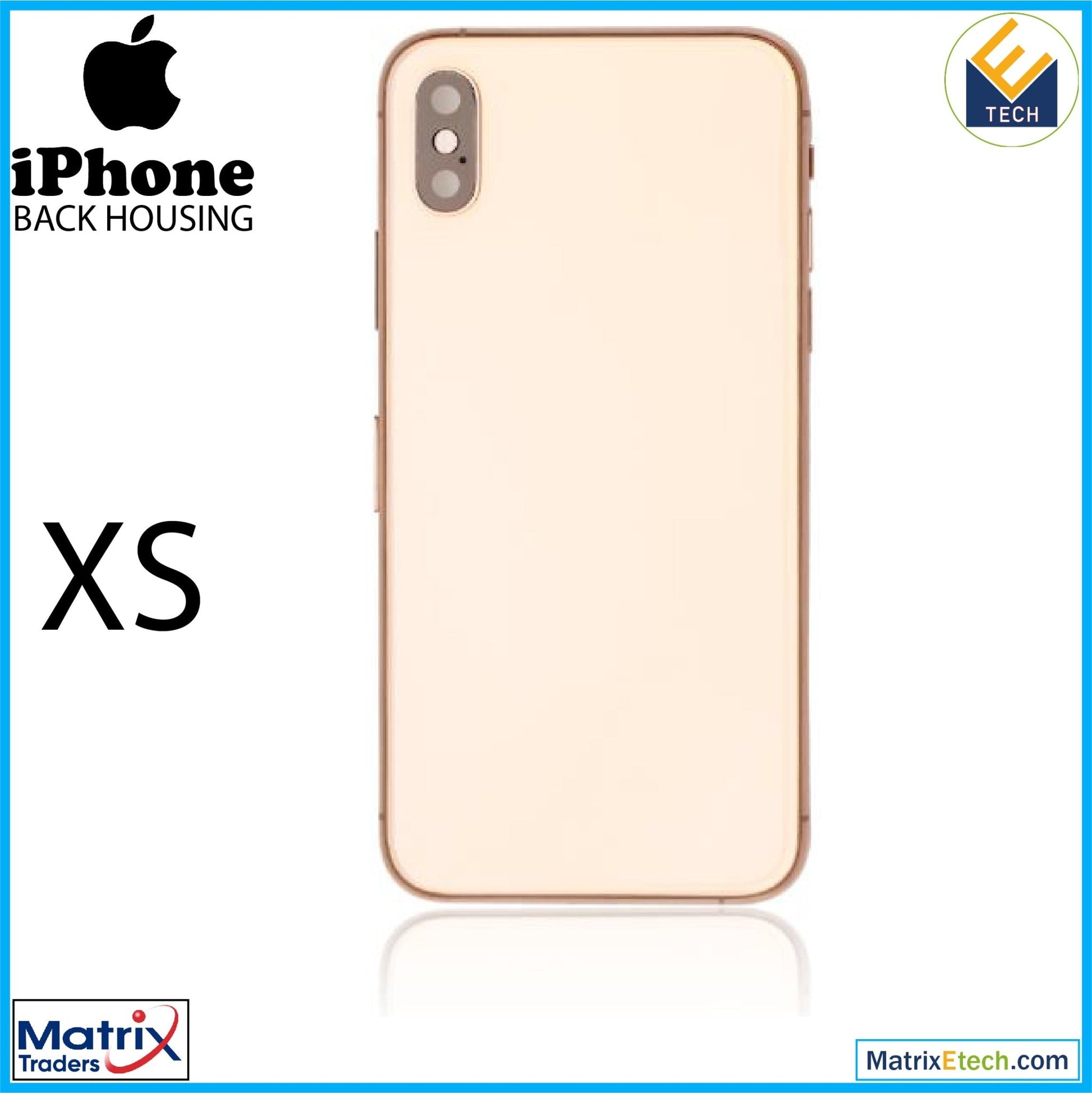 iPhone XS Back Housing W Small (Pull Grade C) - Matrix Traders