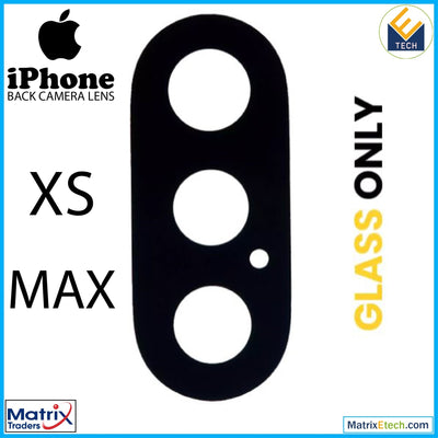 iPhone XS Max Back Camera Lens (Glass Only) With Adhesive (10 Pack) - Matrix Traders