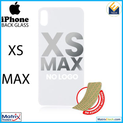 iPhone XS Max Back Glass With 3M Adhesive (No Logo Large Camera Hole) - Matrix Traders