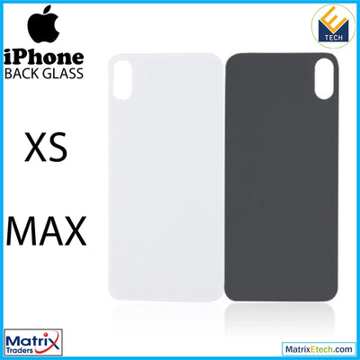 iPhone XS Max Back Glass With 3M Adhesive (No Logo Large Camera Hole) - Matrix Traders