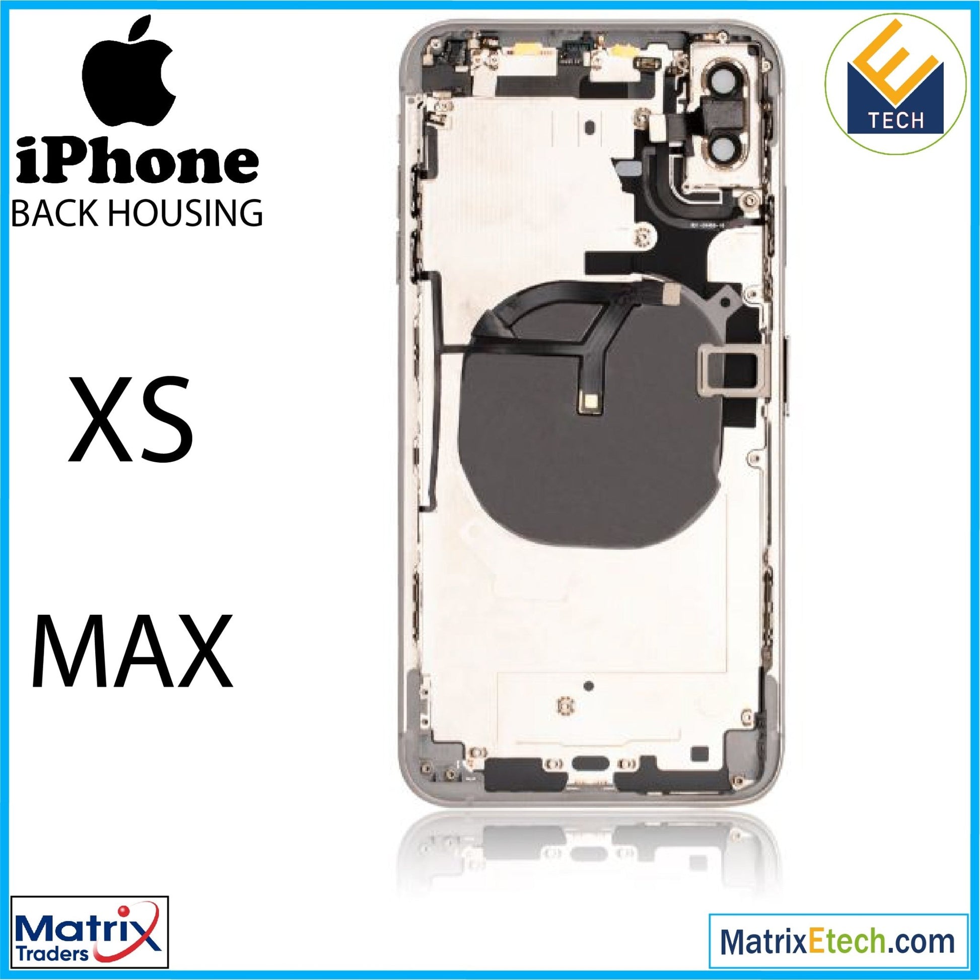 iPhone XS Max Back Housing W Small (Pull Grade A) - Matrix Traders