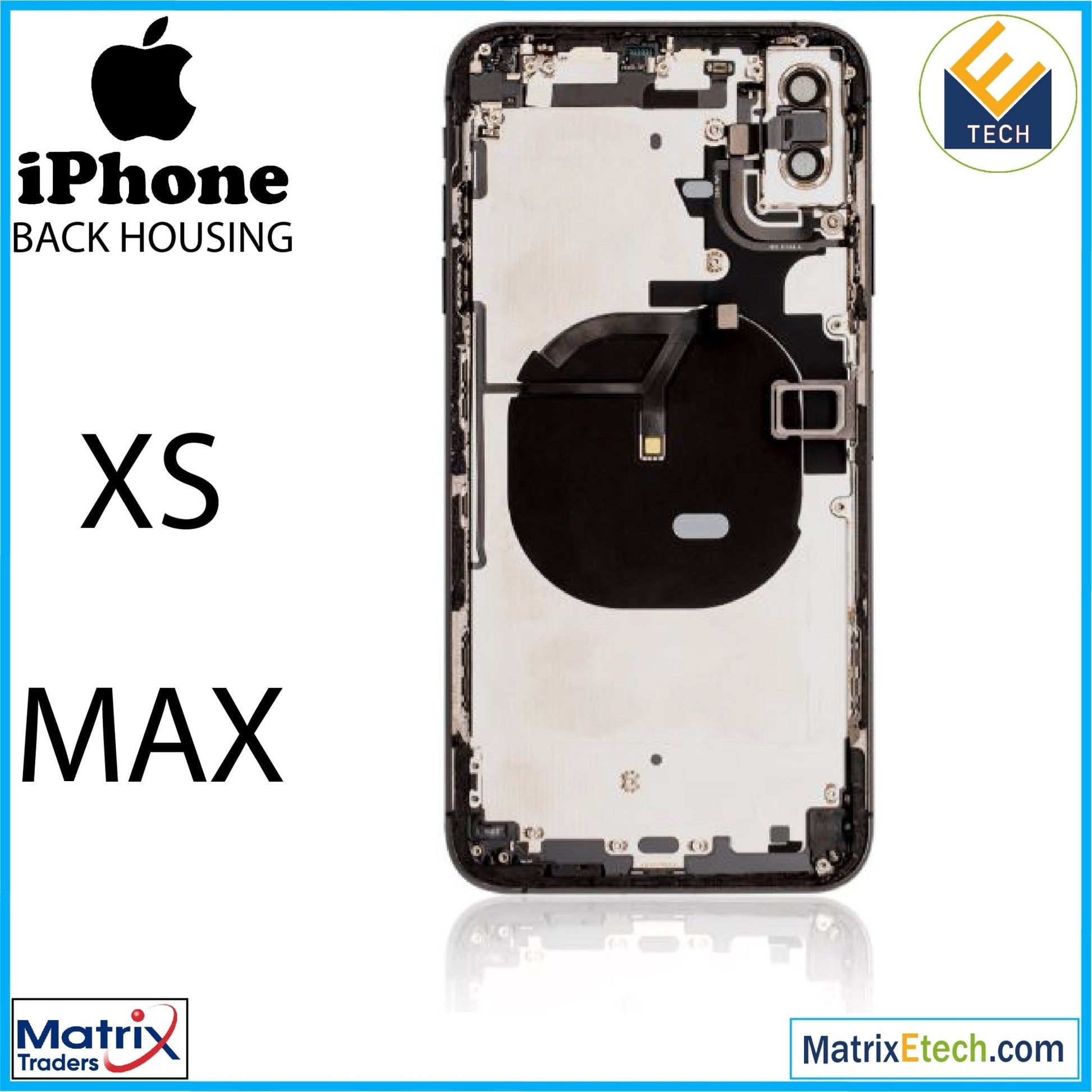 iPhone XS Max Back Housing W Small (Pull Grade B) - Matrix Traders