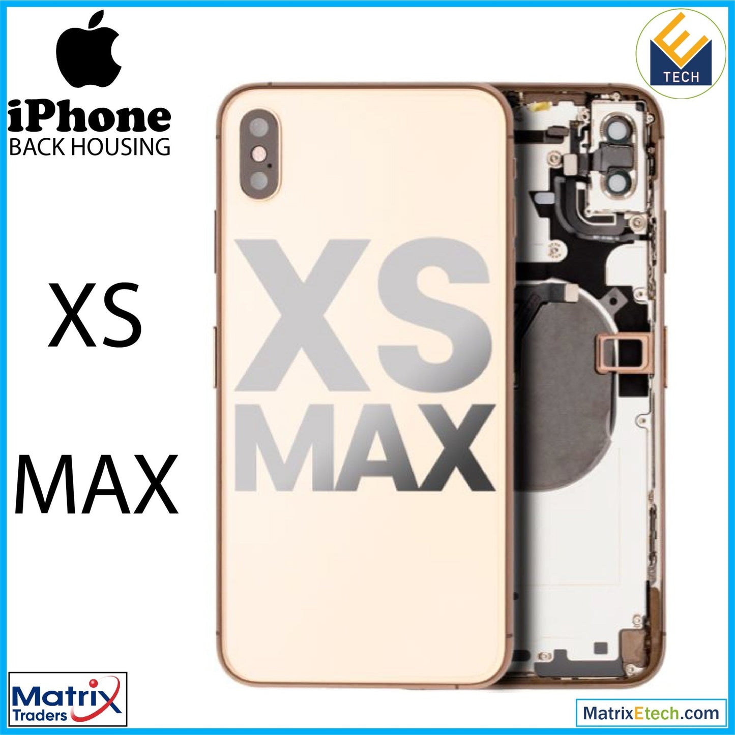 iPhone XS Max Back Housing W Small (Pull Grade C) - Matrix Traders