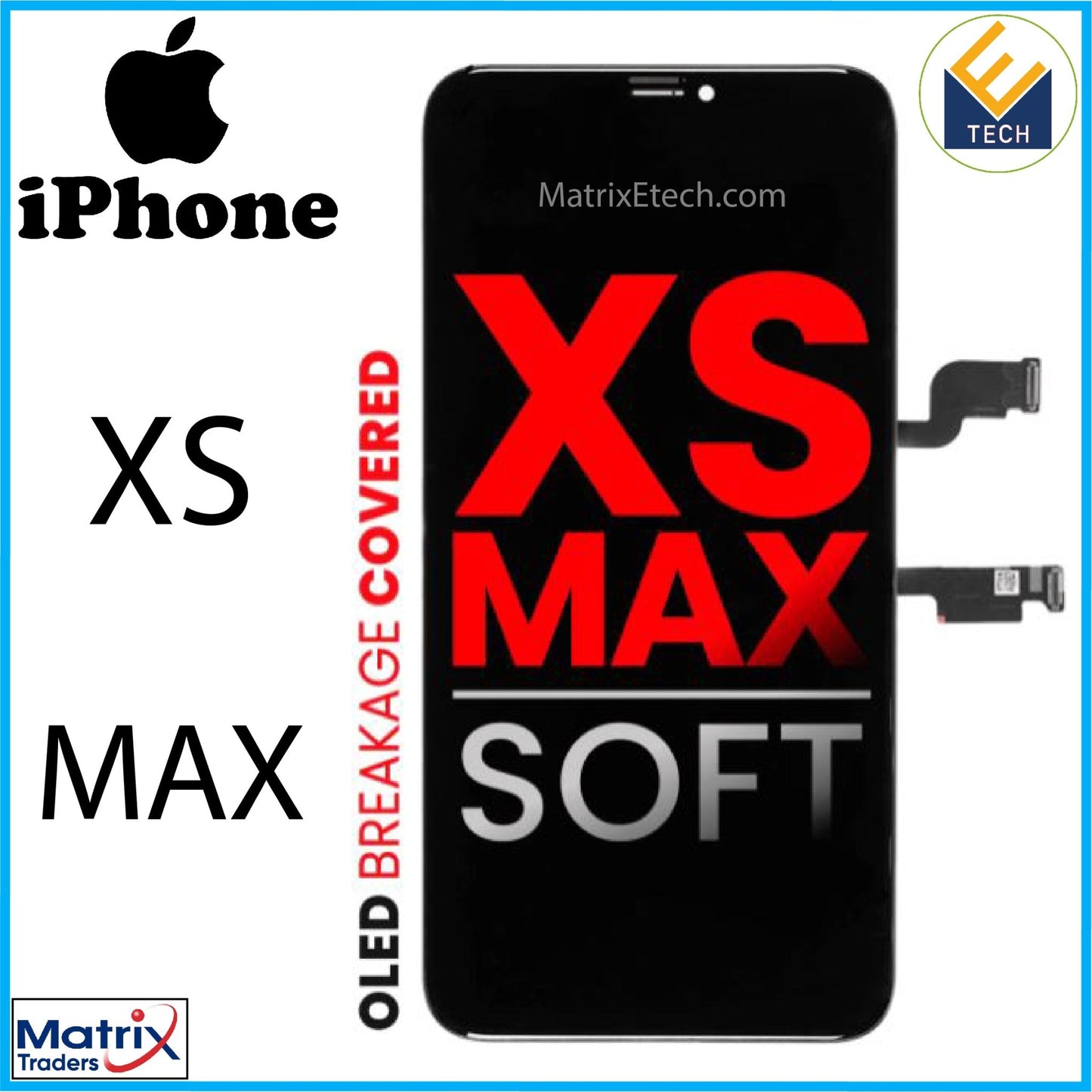 iPhone XS Max OLED Assembly (Aftermarket Pro: XO7 Soft). - Matrix Traders