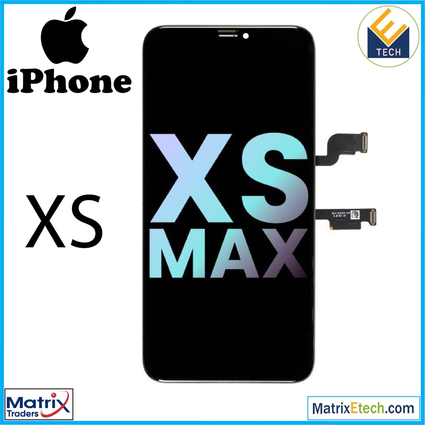 iPhone XS Max OLED Screen Replacement Assembly (Service Pack). - Matrix Traders