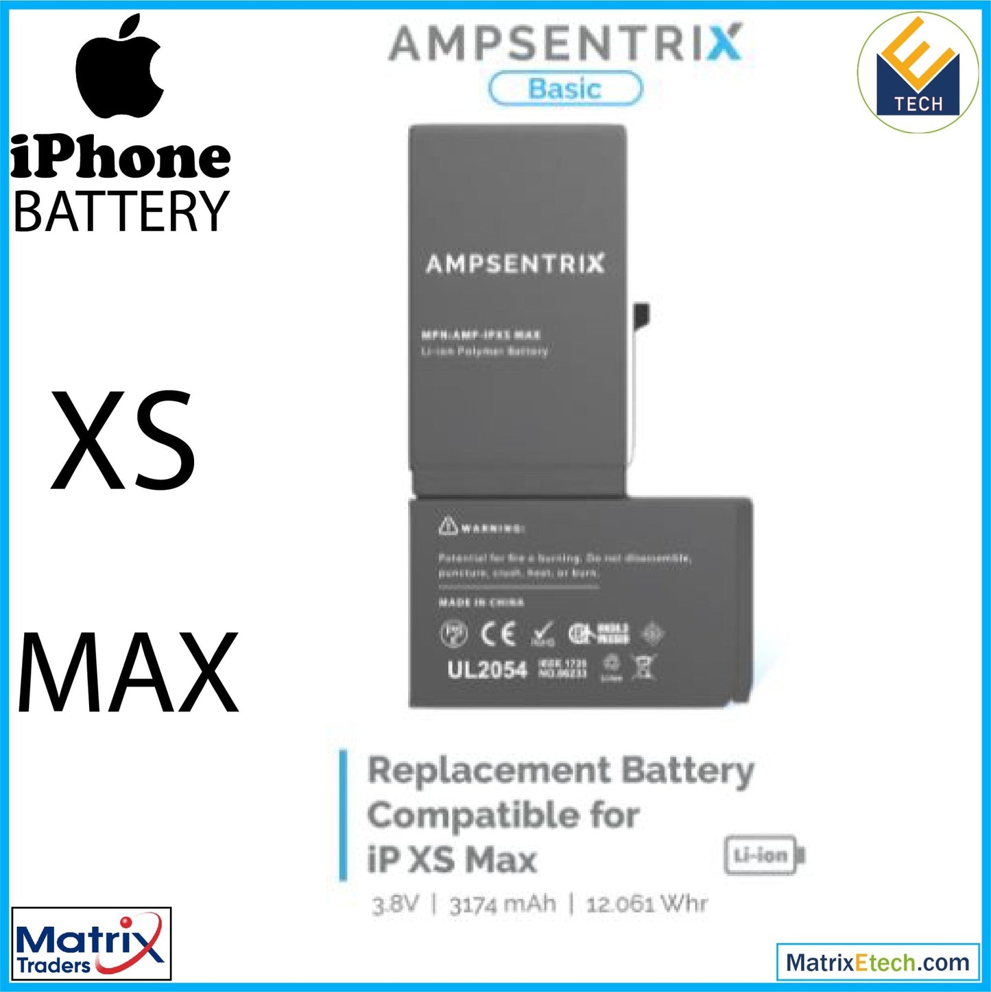 iPhone XS Max Replacement Battery - Matrix Traders