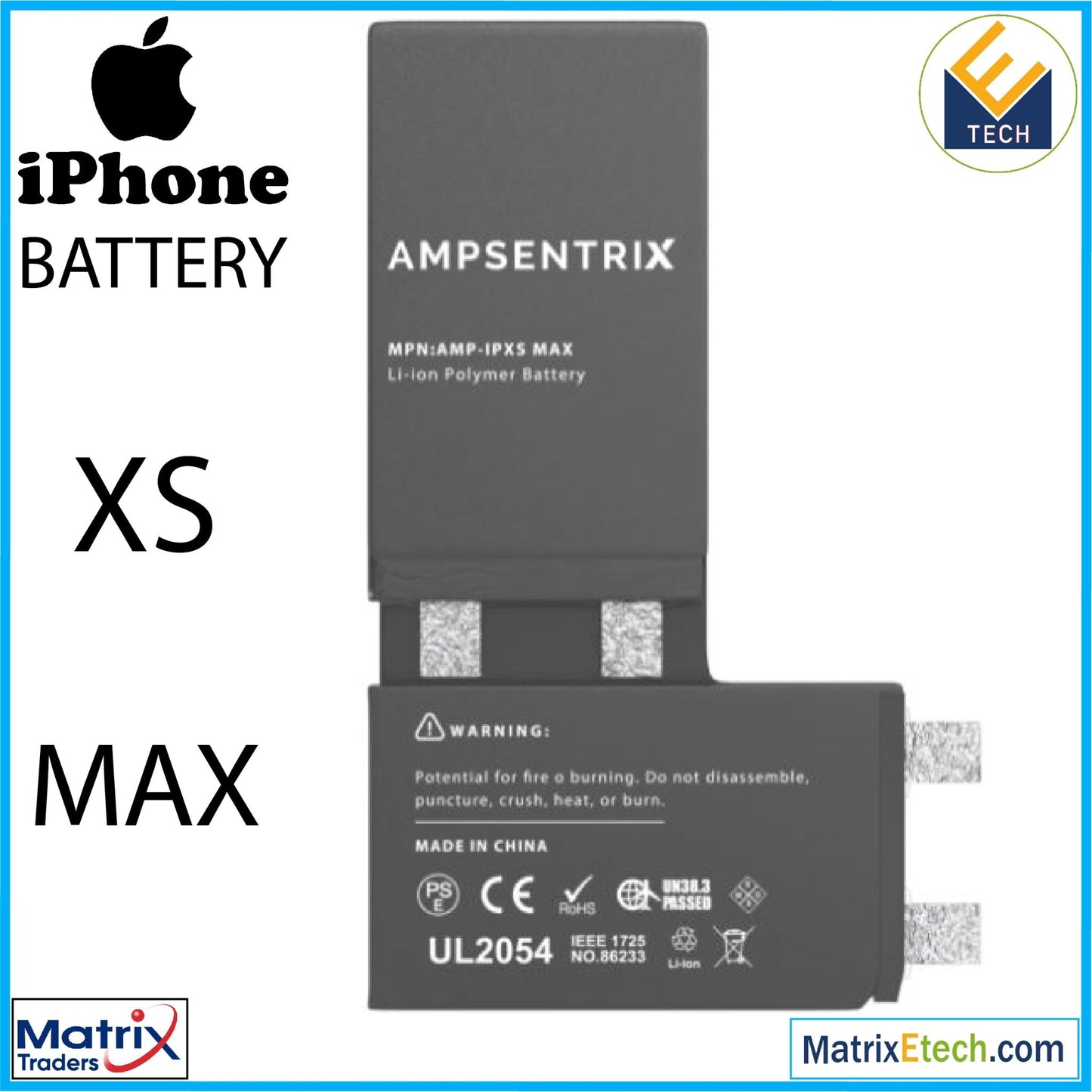 iPhone XS Max Replacement Battery (Core Extended) - Matrix Traders