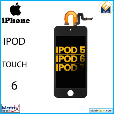 iPod Touch 6 LCD Assembly (Premium) (Black) - Matrix Traders