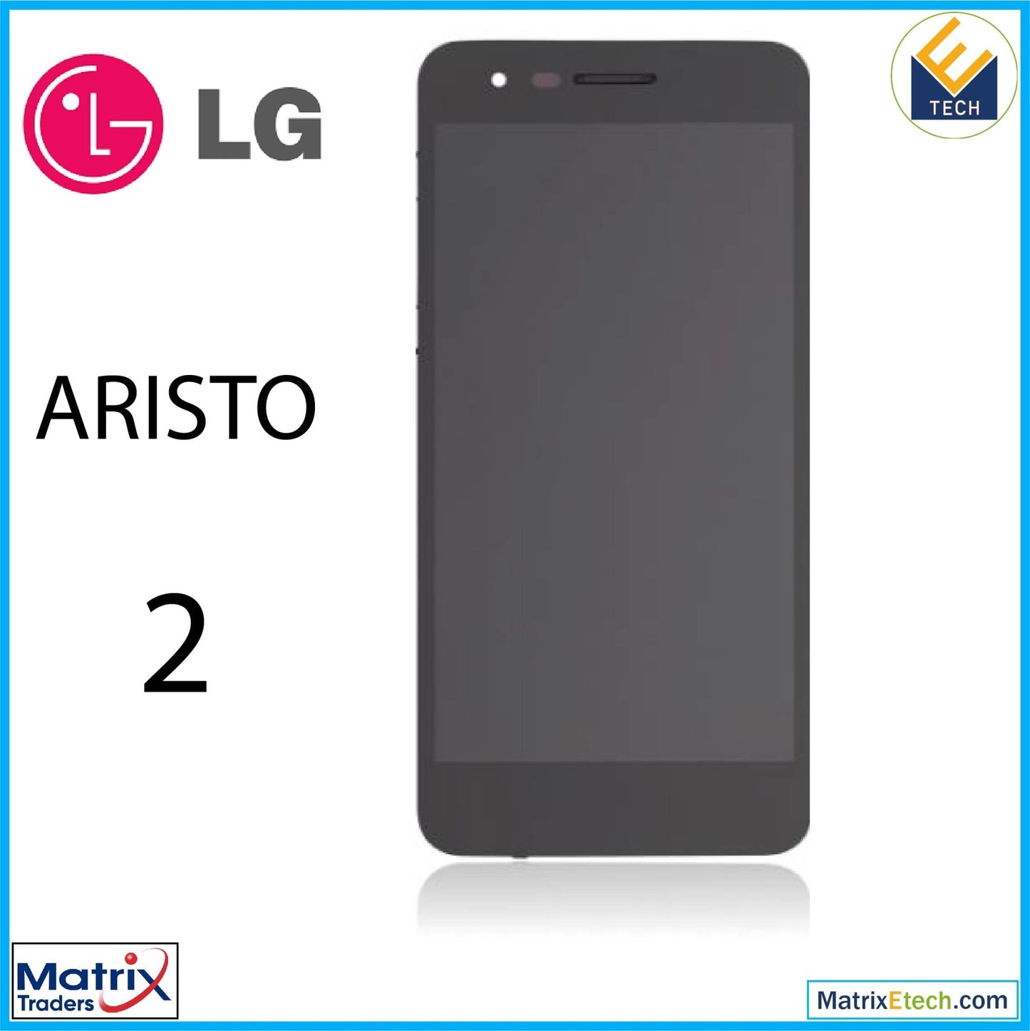 LG Aristo 2 LCD Assembly With Frame (Refurbished) (Black) - Matrix Traders