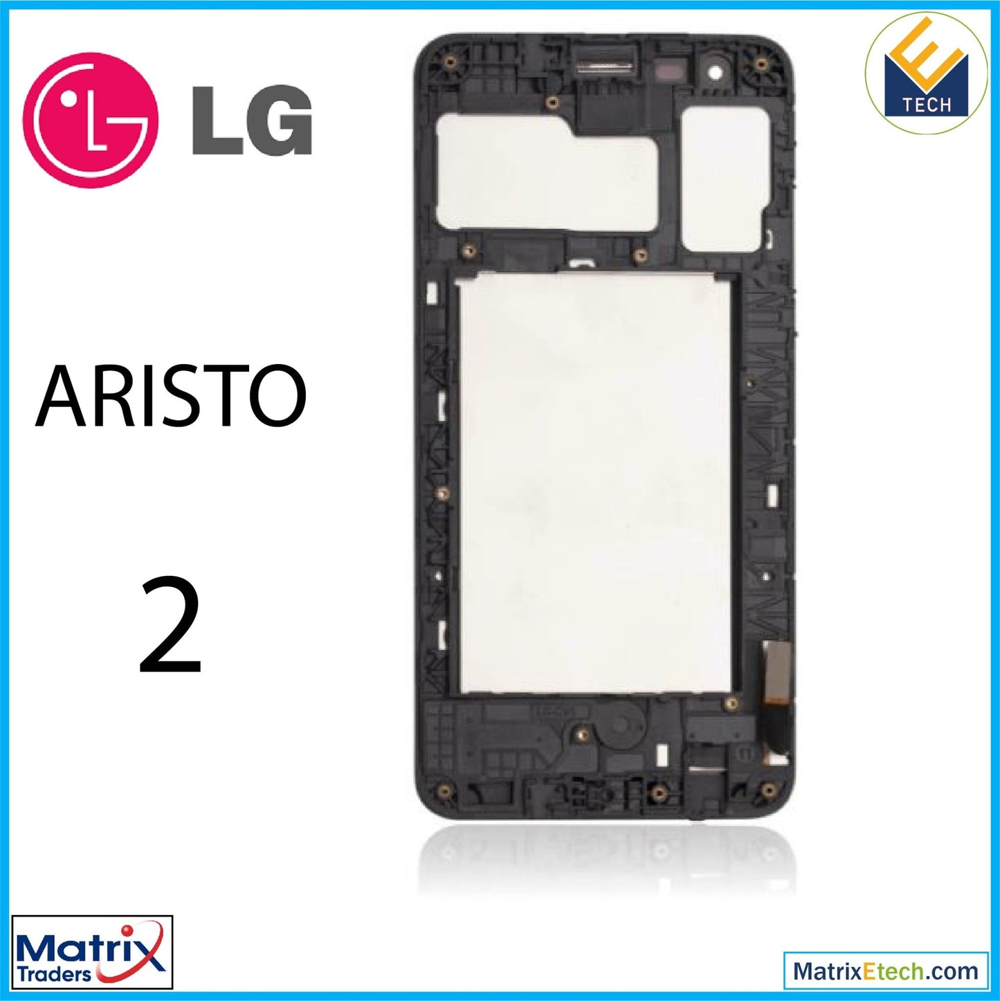 LG Aristo 2 LCD Assembly With Frame (Refurbished) (Black) - Matrix Traders