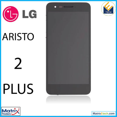 LG Aristo 2 Plus LCD Assembly With Frame (Refurbished) (Black) - Matrix Traders