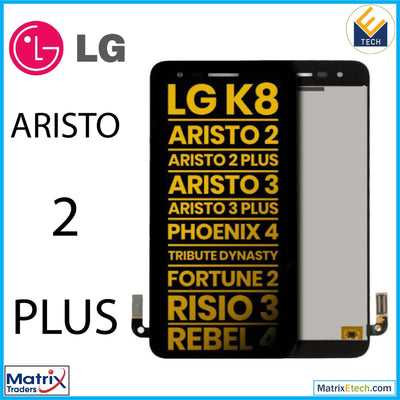 LG Aristo 2 Plus LCD Assembly Without Frame (Refurbished) (Black) - Matrix Traders