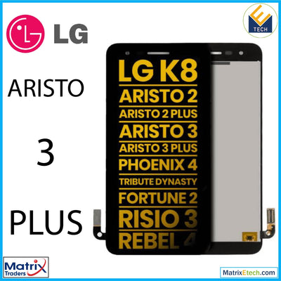 LG Aristo 3 Plus LCD Assembly Without Frame (Refurbished) (Black) - Matrix Traders