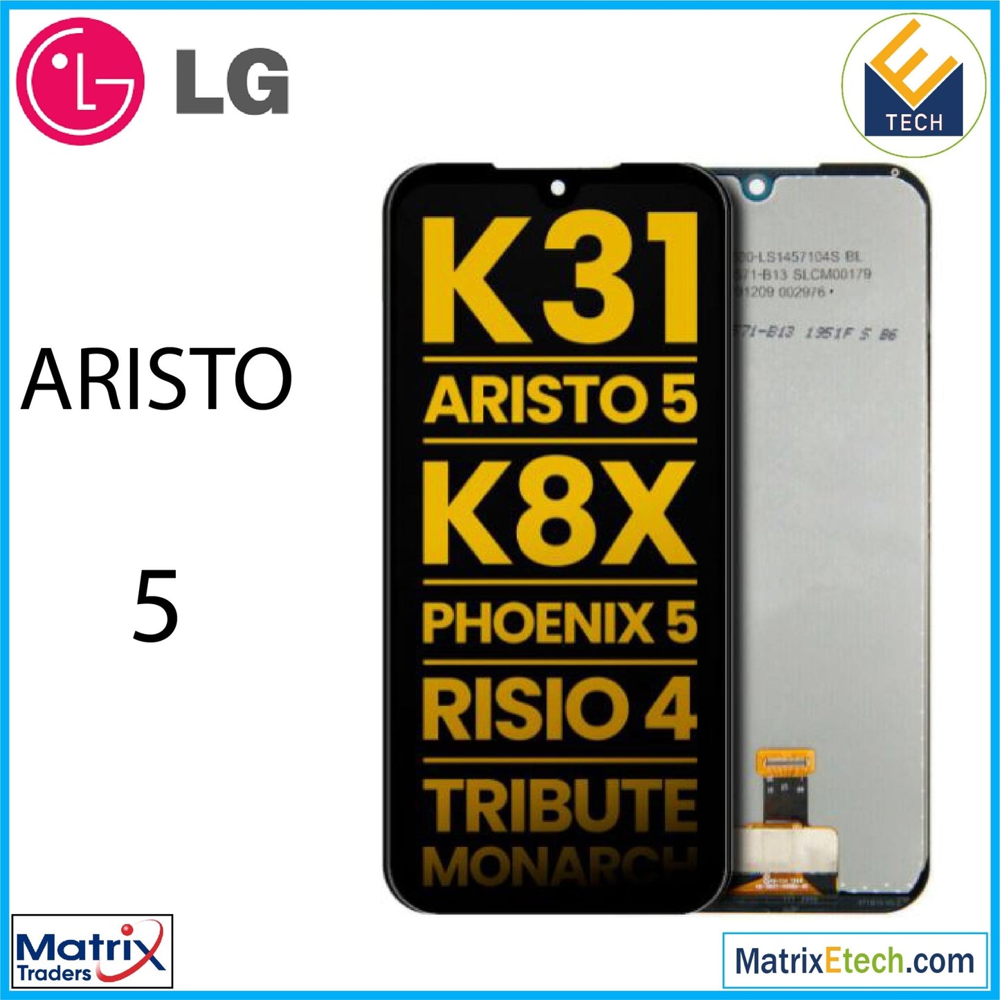 LG Aristo 5 LCD Assembly Without Frame (Refurbished) (All Colors) - Matrix Traders