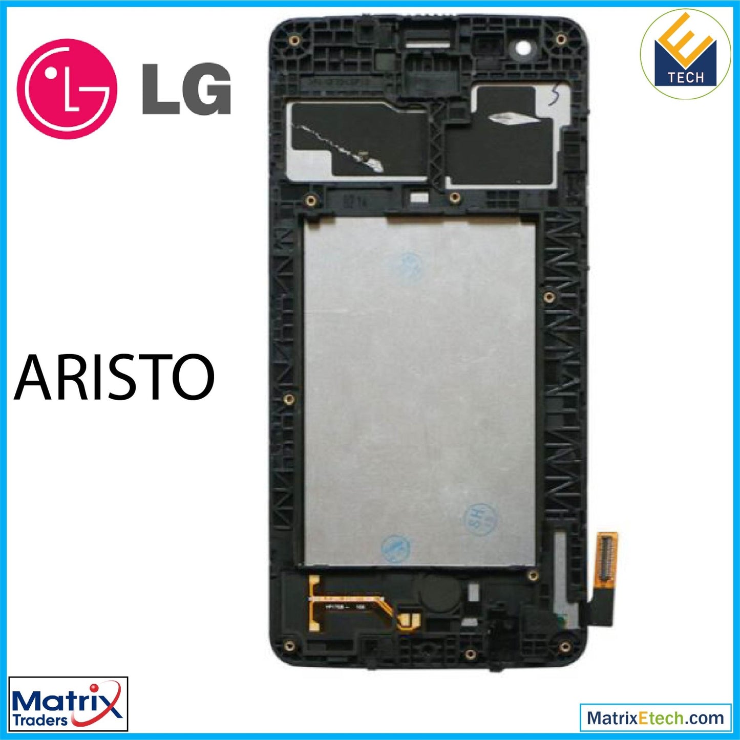 LG Aristo LCD Assembly With Frame (US Version) (Refurbished) (Black) - Matrix Traders