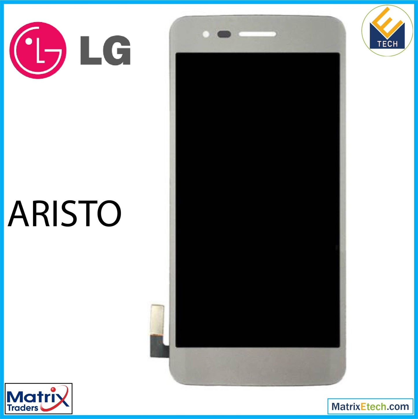 LG Aristo LCD Assembly With Frame (US Version) (Refurbished) (Silver) - Matrix Traders