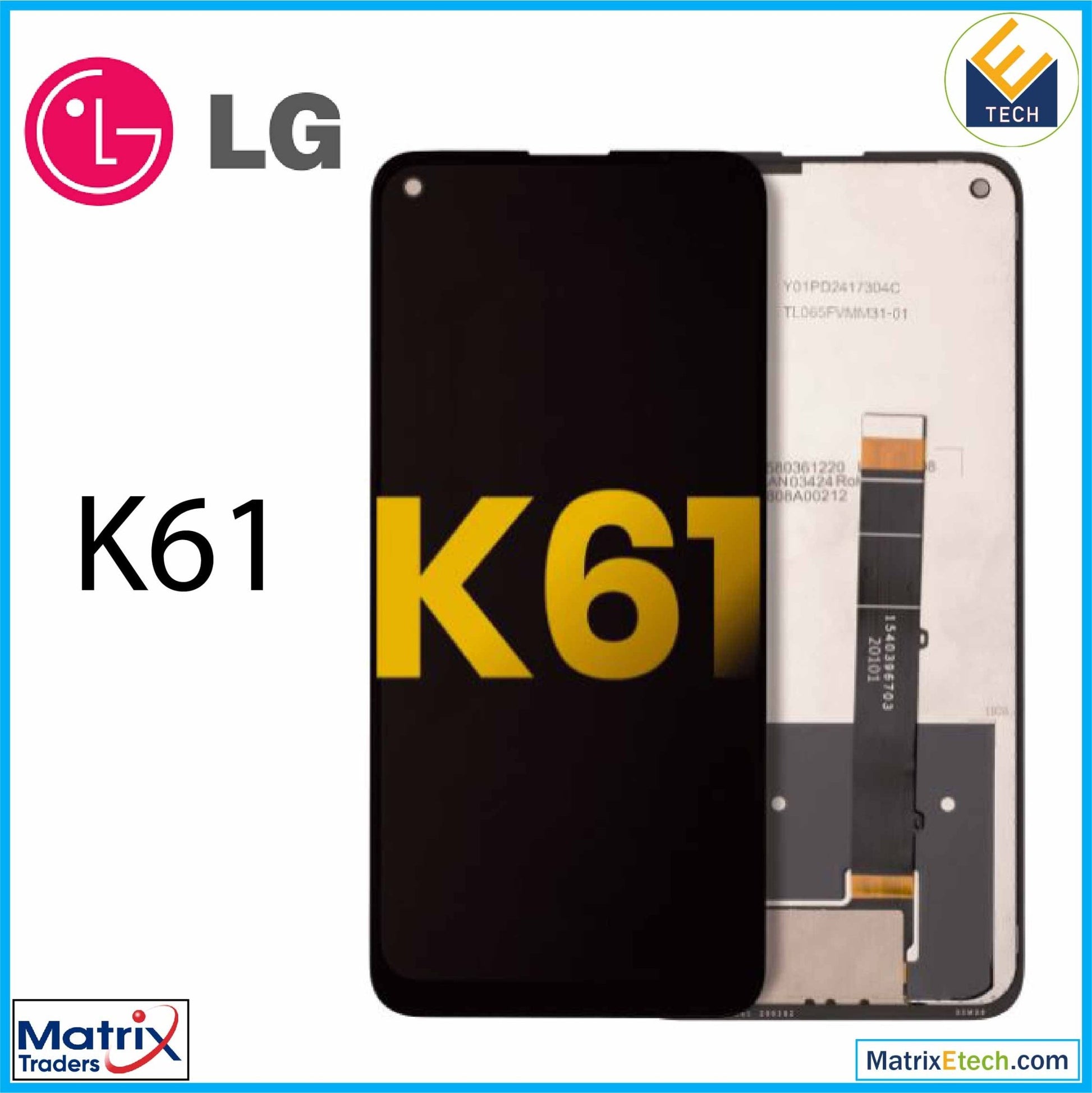 LG K61 (2020) LCD Assembly Without Frame (Refurbished) - Matrix Traders