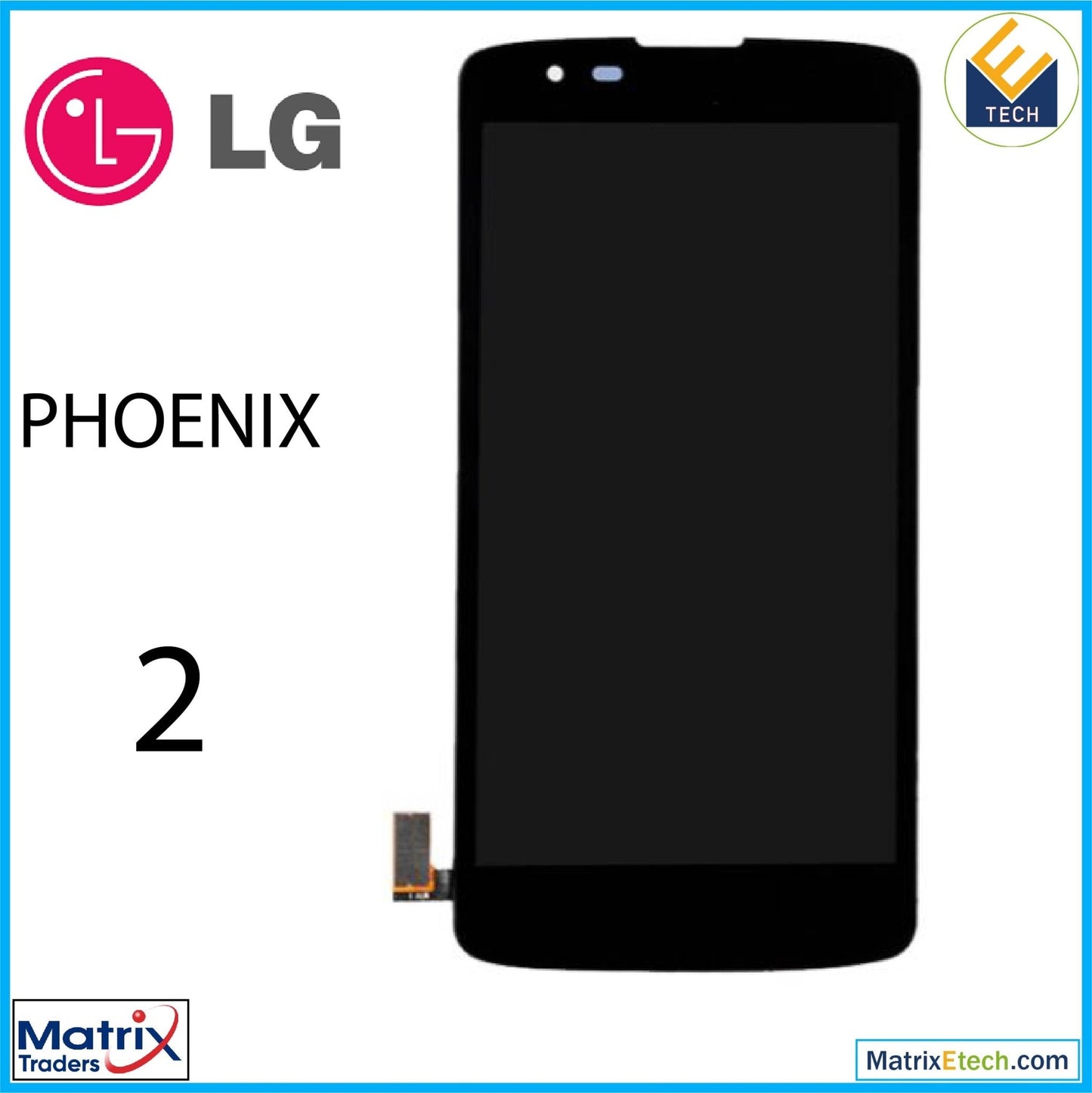 LG Phoenix 2 LCD Assembly With Frame (Refurbished) - Matrix Traders