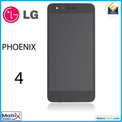 LG Phoenix 4 LCD Assembly With Frame (Refurbished) (Black) - Matrix Traders