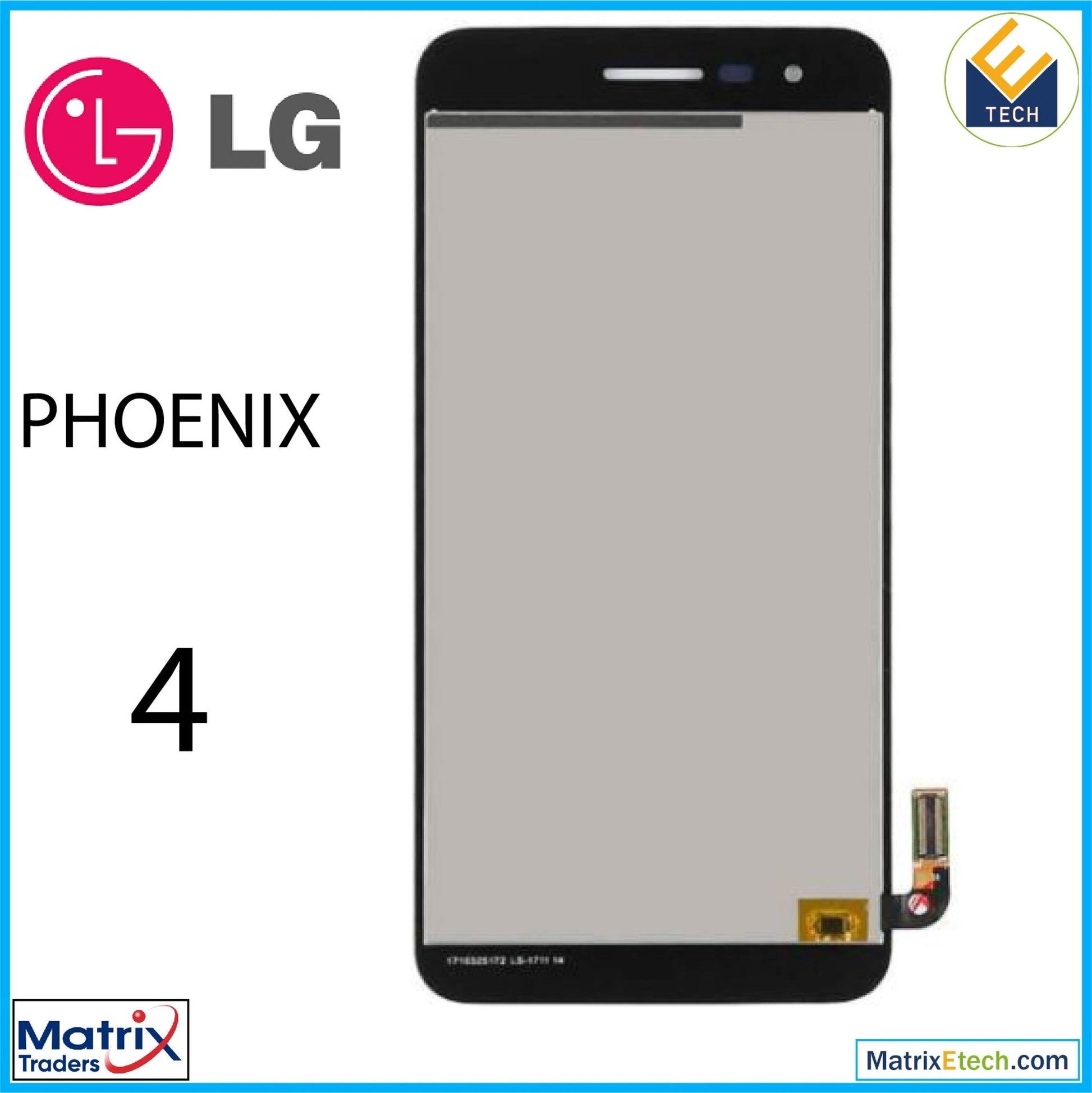 LG Phoenix 4 LCD Assembly Without Frame (Refurbished) - Matrix Traders