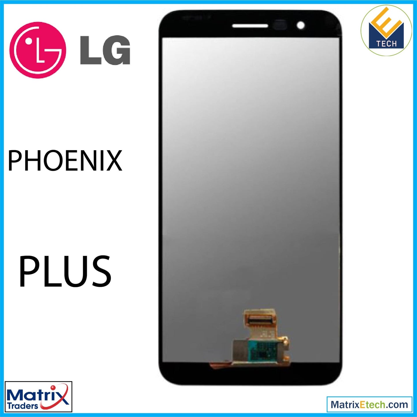 LG Phoenix Plus LCD Assembly Without Frame (Refurbished) - Matrix Traders