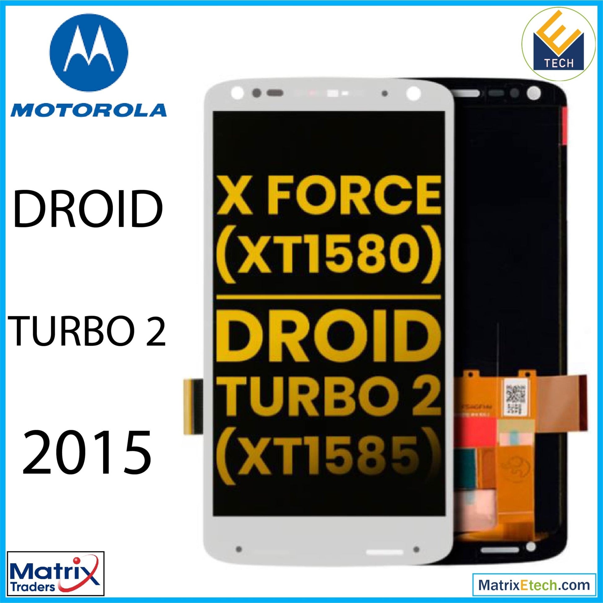 Motorola Droid Turbo 2 (XT1585 2015) LCD Assembly Without Frame (Refurbished) - Matrix Traders