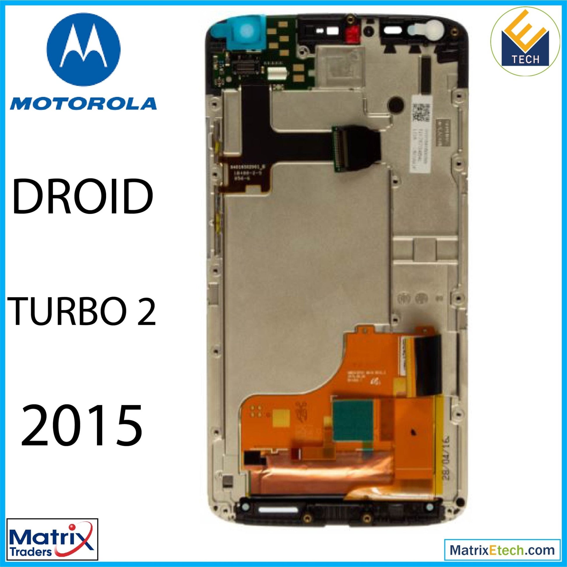 Motorola Moto Droid Turbo 2 (XT1585 2015) LCD Assembly With Frame (Refurbished) - Matrix Traders