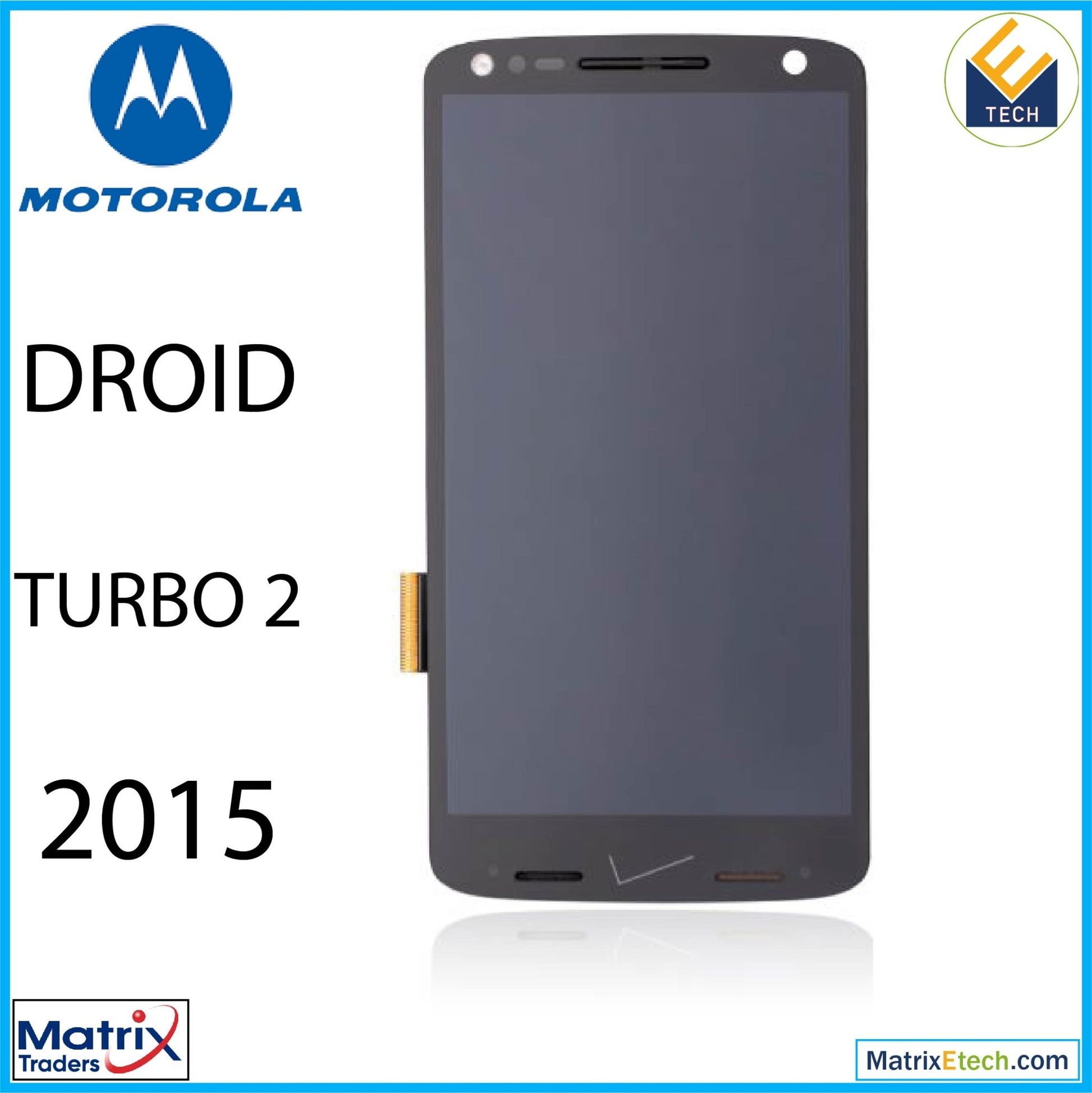 Motorola Moto Droid Turbo 2 (XT1585 2015) LCD Assembly With Frame (Refurbished) - Matrix Traders